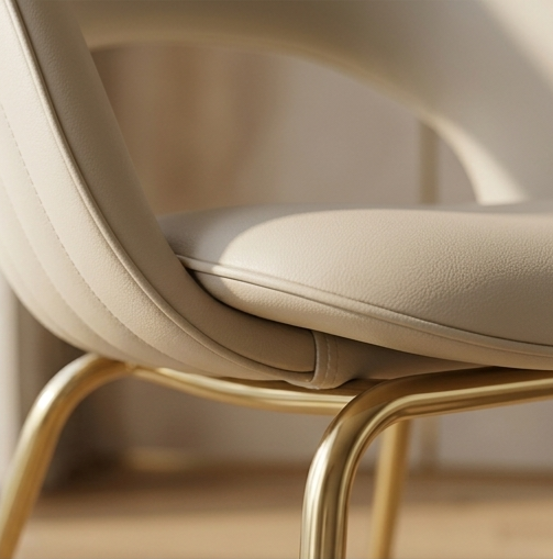 Silver Gray Streamlined Luxury Chair