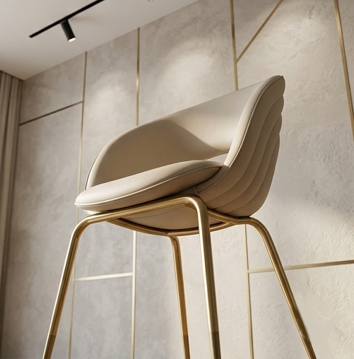 Silver Gray Streamlined Luxury Chair