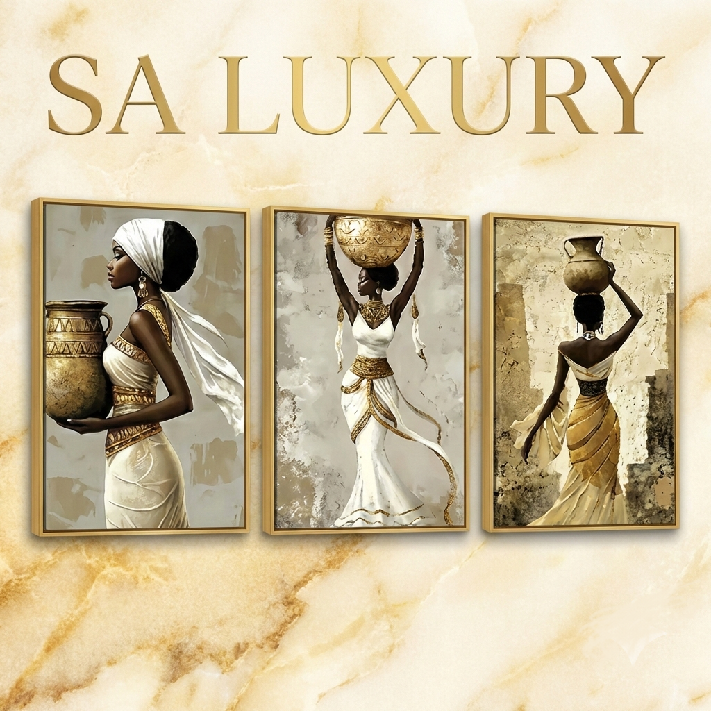 Regal Grace" 3-Piece Canvas Wall Art Collection