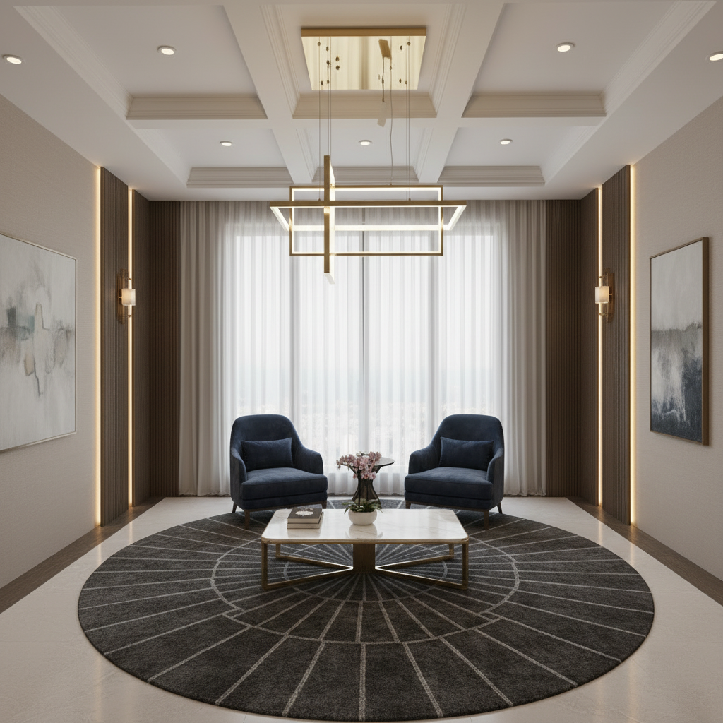 Modern Geometric Interlocking LED Chandelier