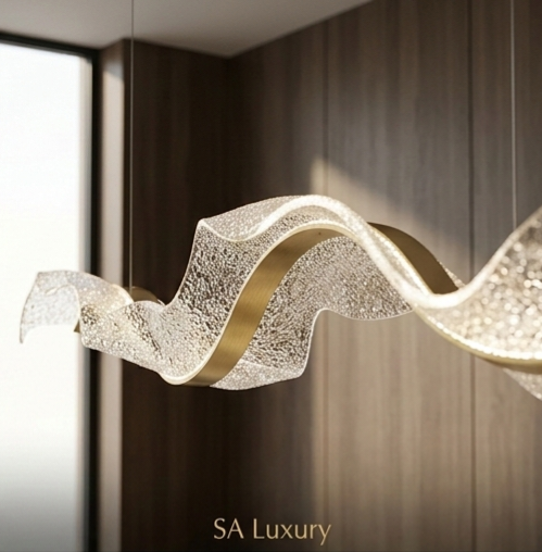 The Aurelia Modern Wave LED Chandelier