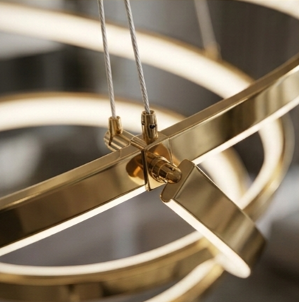 The Aura Double-Ring LED Chandelier