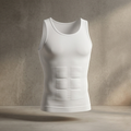 Premium Men's Slimming Compression Undershirt - White