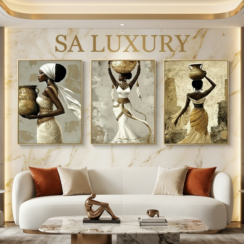 Regal Grace" 3-Piece Canvas Wall Art Collection