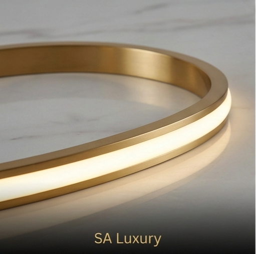 The Luminous Halo Chrome 3-Ring LED Chandelier