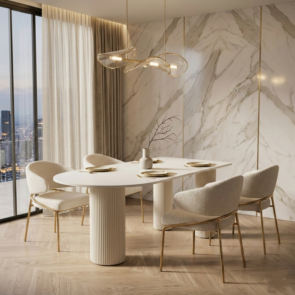 The Elysian Fluted Oval Table