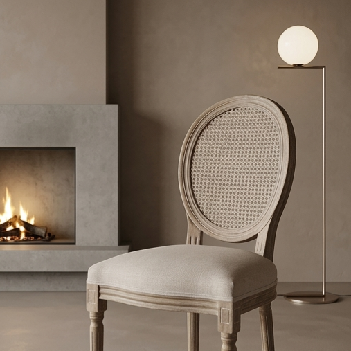 The Parisian Cane Back Dining Chair – Timeless Elegance