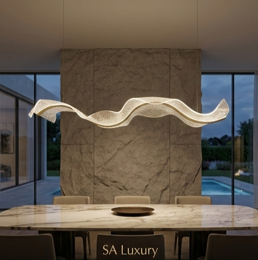 The Aurelia Modern Wave LED Chandelier