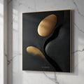 Sculpted Gold & Matte Black Abstract
